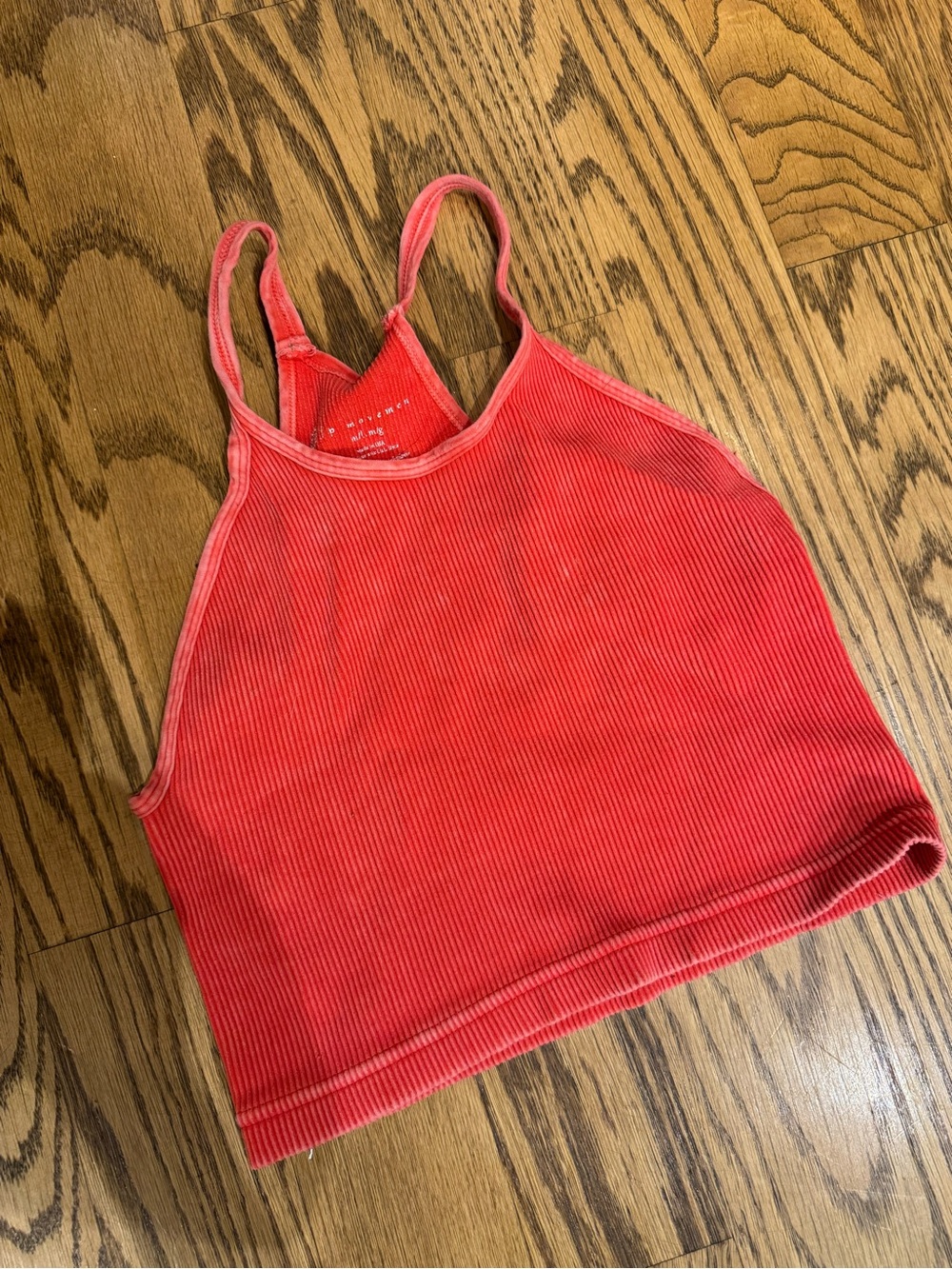 FP Movement by Free People Ribbed Tank Top in Coral Pink